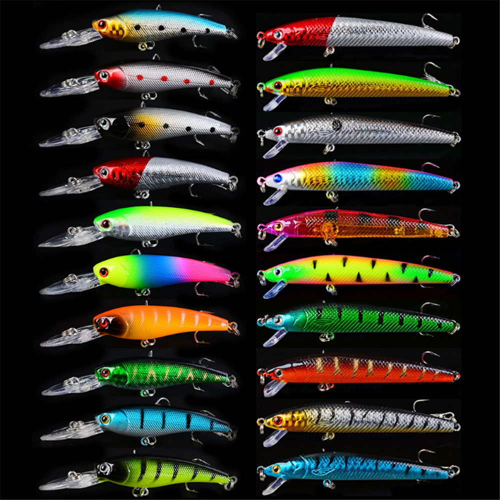 Marine Salt Mix - 20 sztuk/partia Minnow zestaw przynęt wędkarskich