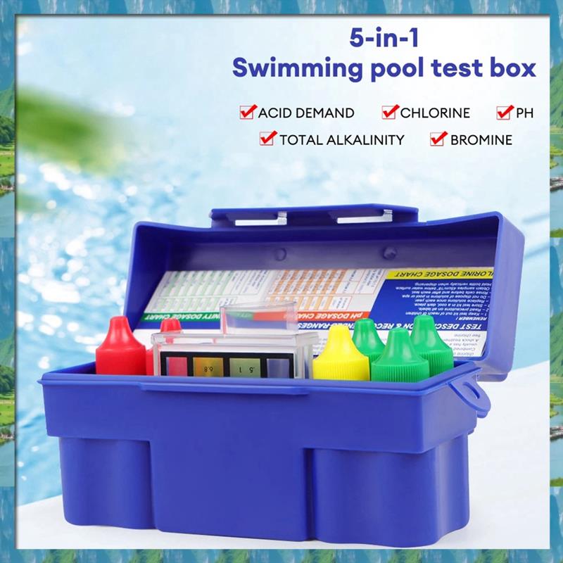 Marine Aquarium Test Kit - Nowy 5-wzmacniaczowy zestaw do testowania basenu