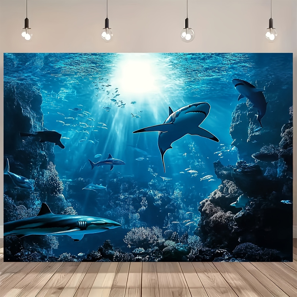 Marine Aquarium Home - Majestetyczny gobelin ścienny z motywem głębinowego