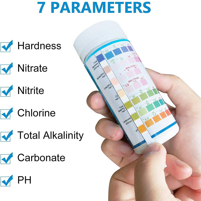 Marine Aquarium Test Kit - 7-IN-1 akwarium paski testowe 100 sztuk