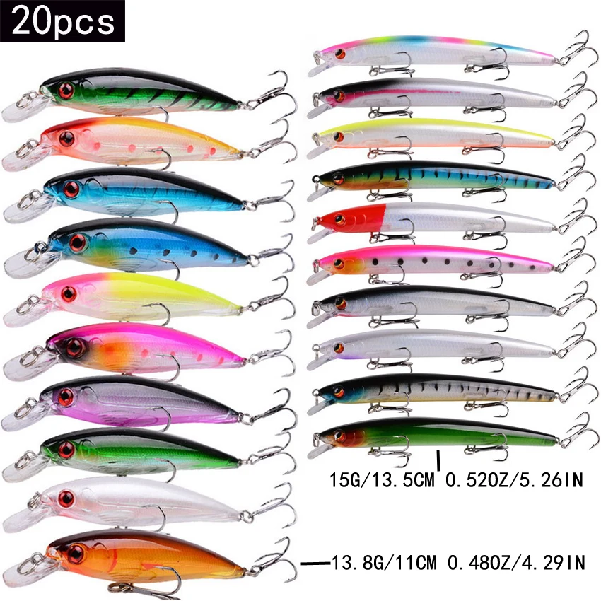 Marine Salt Mix - Zestaw przynęt wędkarskich typu minnow, 20/10