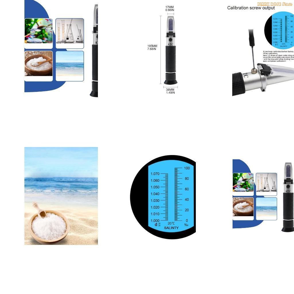 Refractometer Salinity - Refraktometr zasolenia K1AE Tester stężenia soli