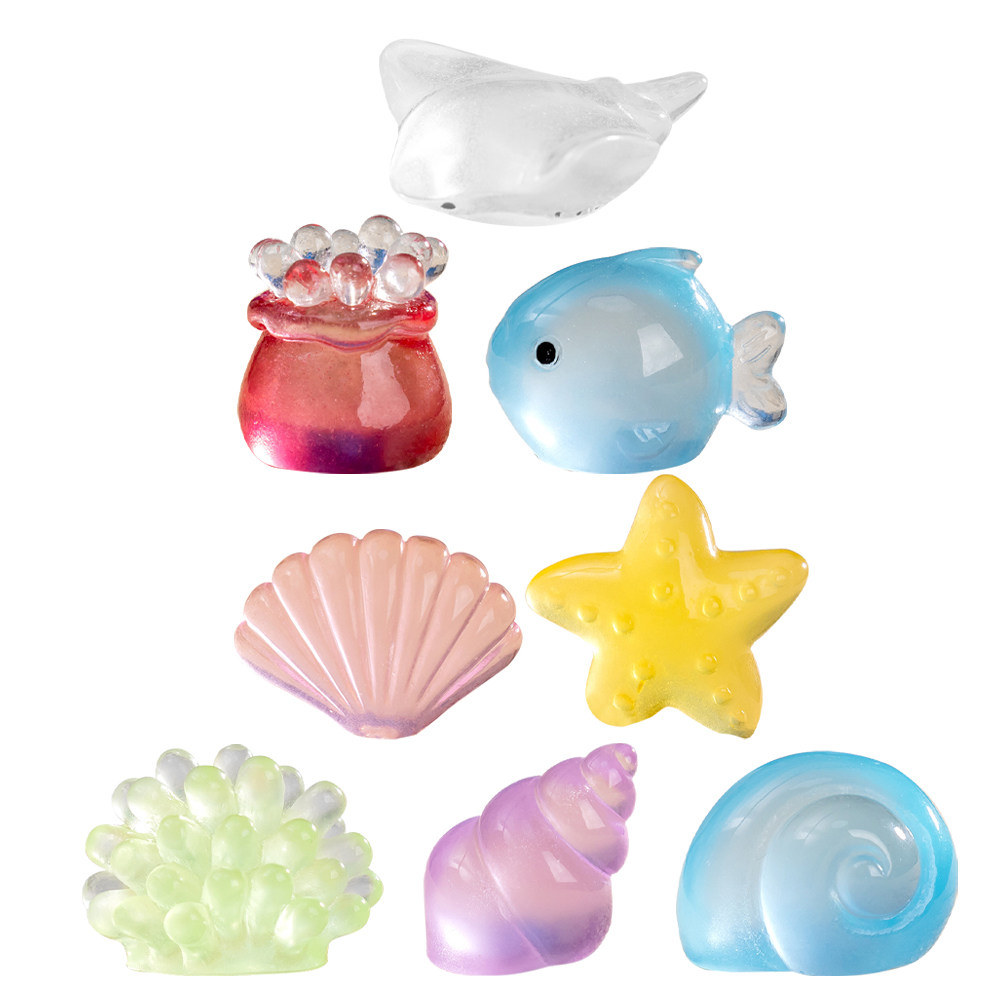 Marine Aquarium Home - 8 sztuk żywicznych dekoracji w kształcie