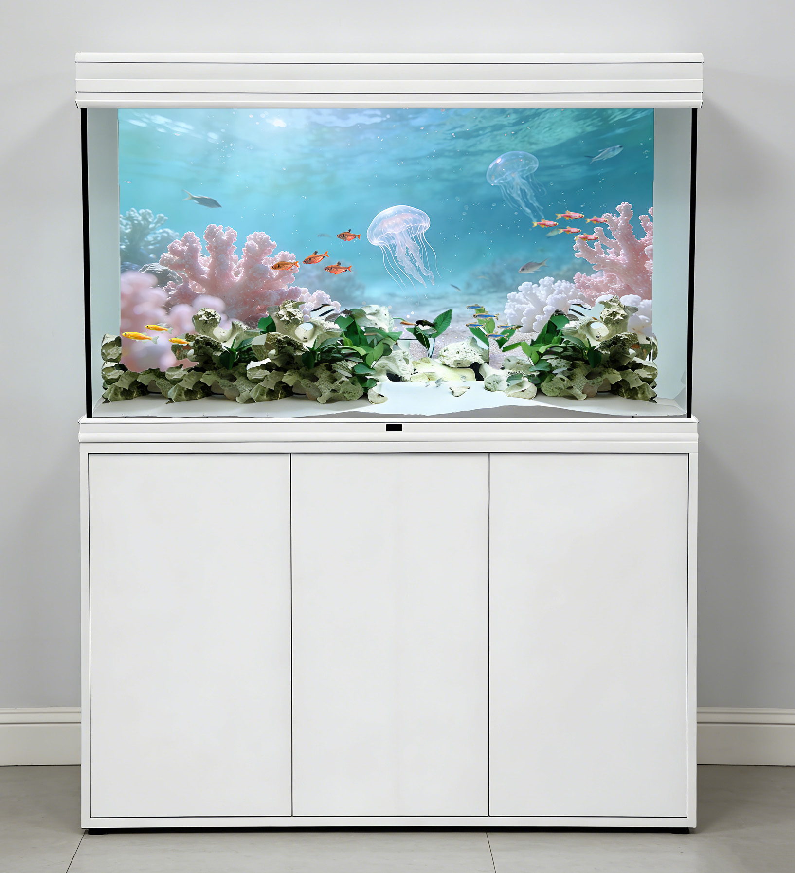 Naklejka na tło akwarium, medu – Aquarium & Marine Museum Kota Kinabalu recenzja i cena