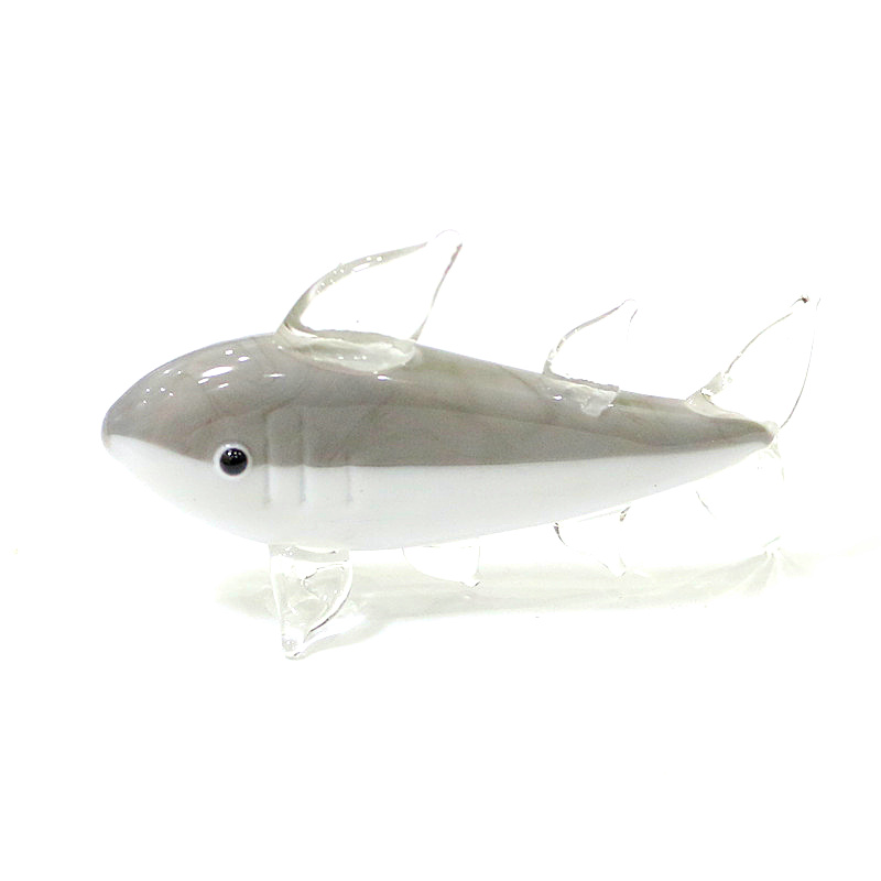 Szara figurka rekina z szkła M – Marine Aquarium Home recenzja i cena
