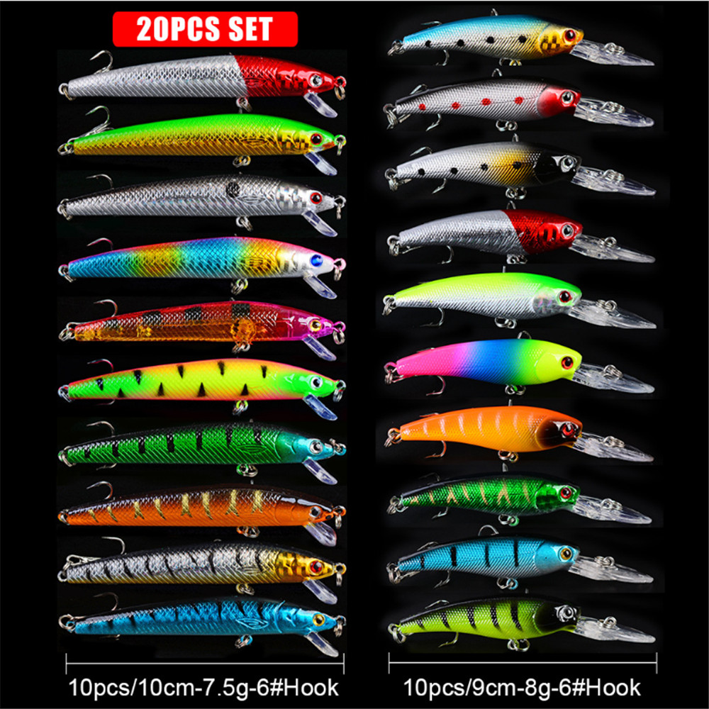 20 sztuk/partia Minnow zestaw  – Marine Salt Mix recenzja i cena