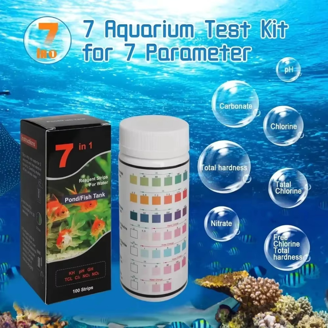 Zestaw 7 w 1 pasków testowych  – Marine Aquarium Test Kit recenzja i cena