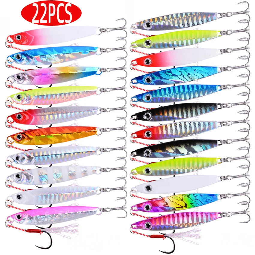 22PCS Metal Cast Jig Spoon Fih – Marine Salt Mix recenzja i cena